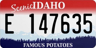 ID license plate E147635