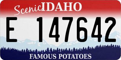 ID license plate E147642