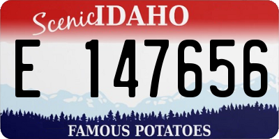 ID license plate E147656