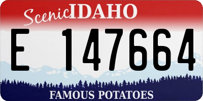 ID license plate E147664