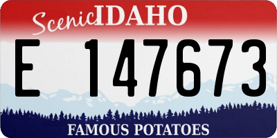 ID license plate E147673