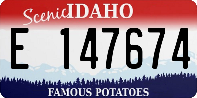ID license plate E147674