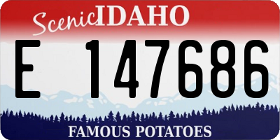 ID license plate E147686