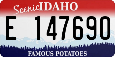 ID license plate E147690