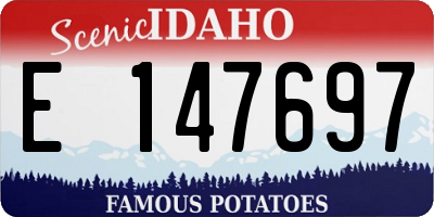 ID license plate E147697