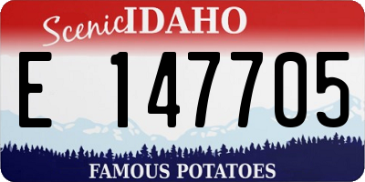 ID license plate E147705