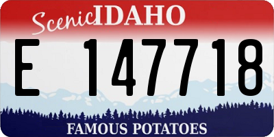 ID license plate E147718