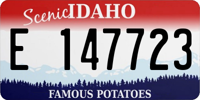 ID license plate E147723