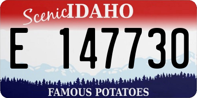 ID license plate E147730