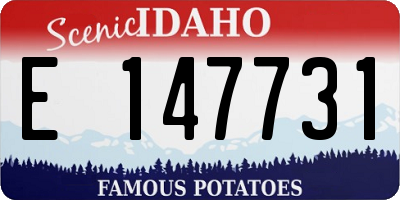 ID license plate E147731
