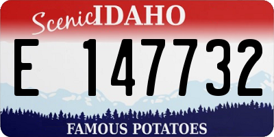 ID license plate E147732