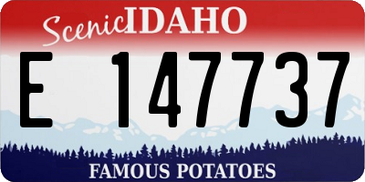 ID license plate E147737