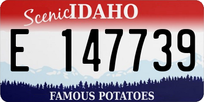 ID license plate E147739