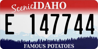 ID license plate E147744