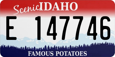 ID license plate E147746