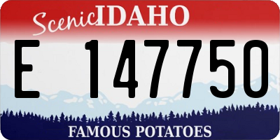 ID license plate E147750