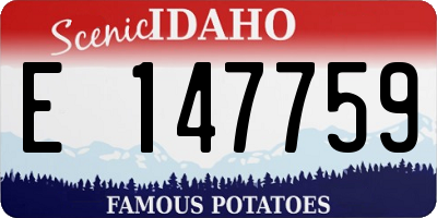ID license plate E147759