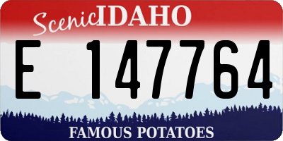 ID license plate E147764