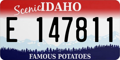 ID license plate E147811