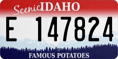 ID license plate E147824