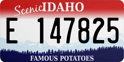 ID license plate E147825