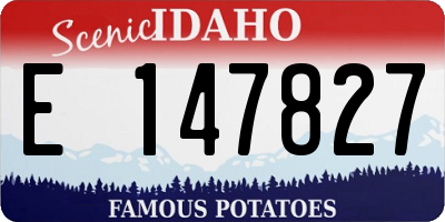 ID license plate E147827