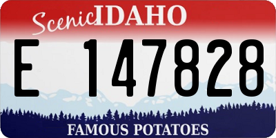 ID license plate E147828
