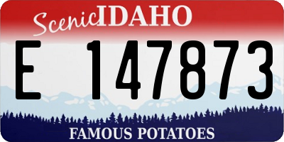 ID license plate E147873