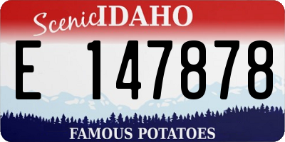 ID license plate E147878