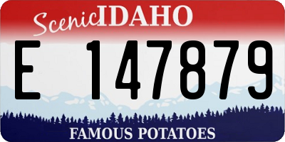 ID license plate E147879