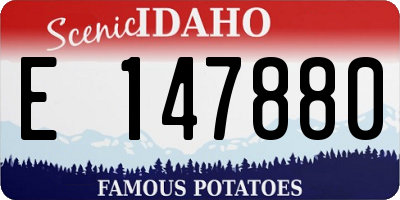 ID license plate E147880