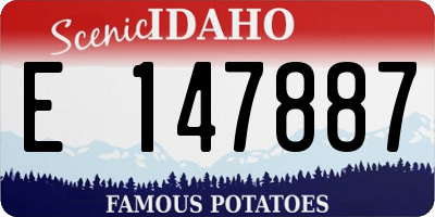 ID license plate E147887