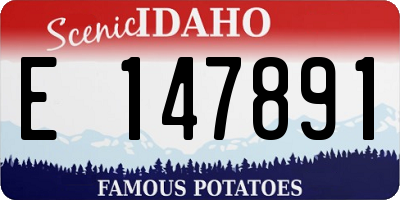 ID license plate E147891