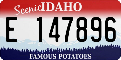 ID license plate E147896