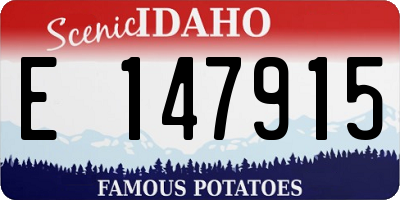 ID license plate E147915