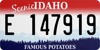 ID license plate E147919