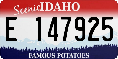 ID license plate E147925