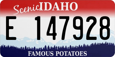 ID license plate E147928
