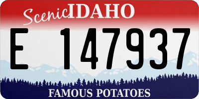 ID license plate E147937