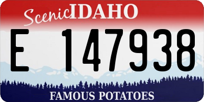 ID license plate E147938