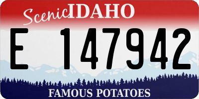 ID license plate E147942