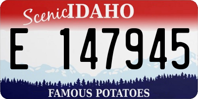 ID license plate E147945