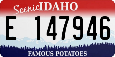 ID license plate E147946