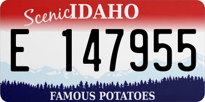 ID license plate E147955