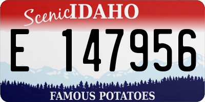 ID license plate E147956