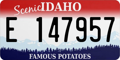 ID license plate E147957