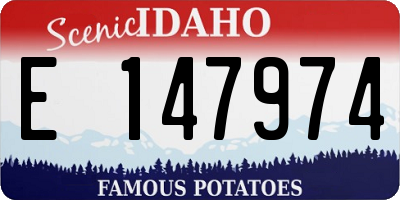 ID license plate E147974