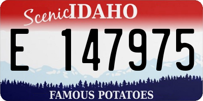 ID license plate E147975