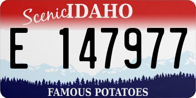ID license plate E147977