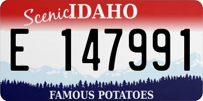 ID license plate E147991